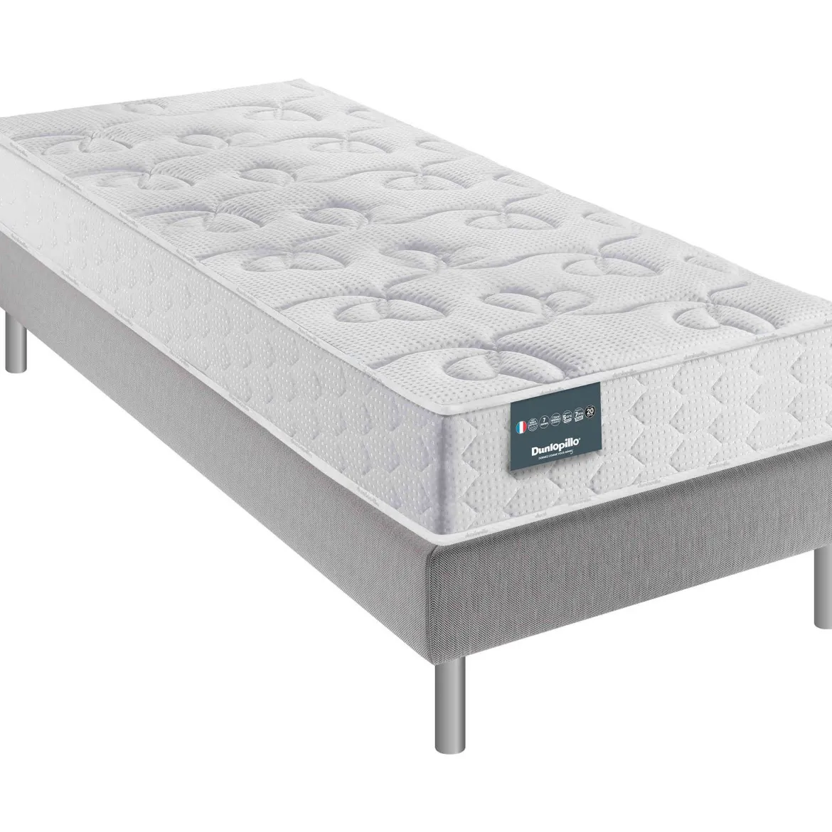 Matelas Dunlopillo 100% latex ferme 7 zones 20cm DAHLIA