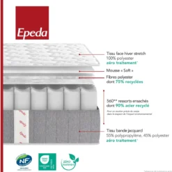 Matelas Epeda en ressorts ensachés Classique 2