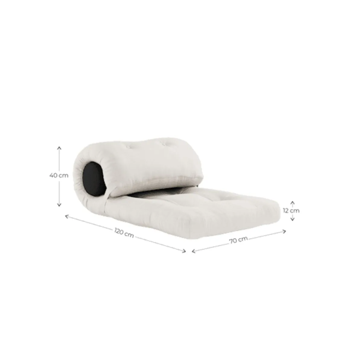 Matelas futon canapé 2 en 1 WRAP 70x200