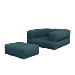 Matelas futon et pouf 2 en 1 CUBE 90x190