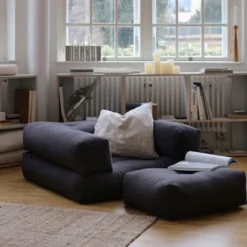Matelas futon et pouf 2 en 1 CUBE 90x190