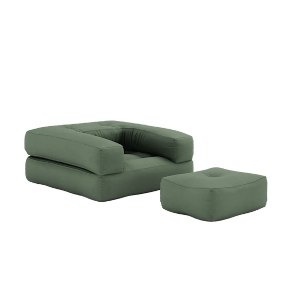 Matelas futon et pouf 2 en 1 CUBE 90x190