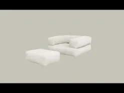 Matelas futon et pouf 2 en 1 CUBE 90x190