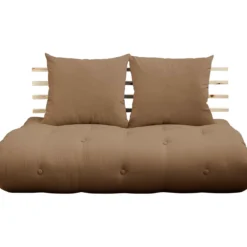 Matelas futon et tête de lit bois massif naturel SHIN SANO 140x200