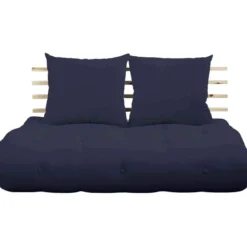 Matelas futon et tête de lit bois massif naturel SHIN SANO 140x200