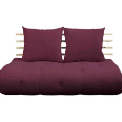 Matelas futon et tête de lit bois massif naturel SHIN SANO 140x200