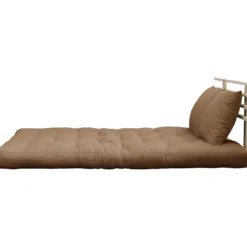 Matelas futon et tête de lit bois massif naturel SHIN SANO 140x200