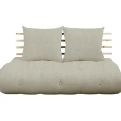 Matelas futon et tête de lit bois massif naturel SHIN SANO 140x200