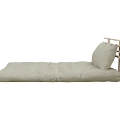 Matelas futon et tête de lit bois massif naturel SHIN SANO 140x200