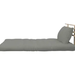 Matelas futon et tête de lit bois massif naturel SHIN SANO 140x200