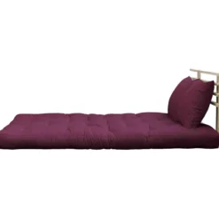 Matelas futon et tête de lit bois massif naturel SHIN SANO 140x200