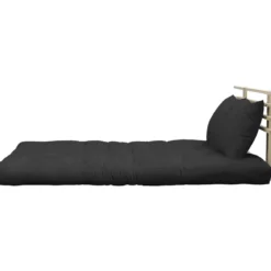 Matelas futon et tête de lit bois massif naturel SHIN SANO 140x200
