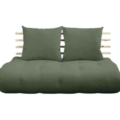 Matelas futon et tête de lit bois massif naturel SHIN SANO 140x200