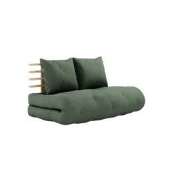 Matelas futon et tête de lit bois massif naturel SHIN SANO 140x200