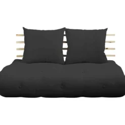 Matelas futon et tête de lit bois massif naturel SHIN SANO 140x200