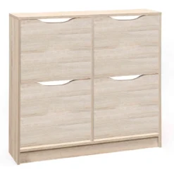Meuble à chaussures 4 abattants en bois - MC12026