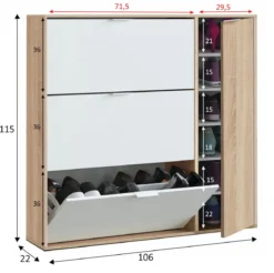 Meuble à chaussures avec 4 portes