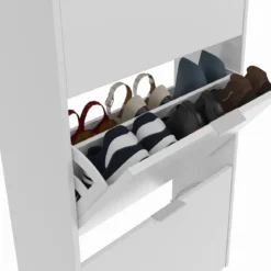 Meuble à chaussures avec 3 portes, capacité 18 paires - MC81011