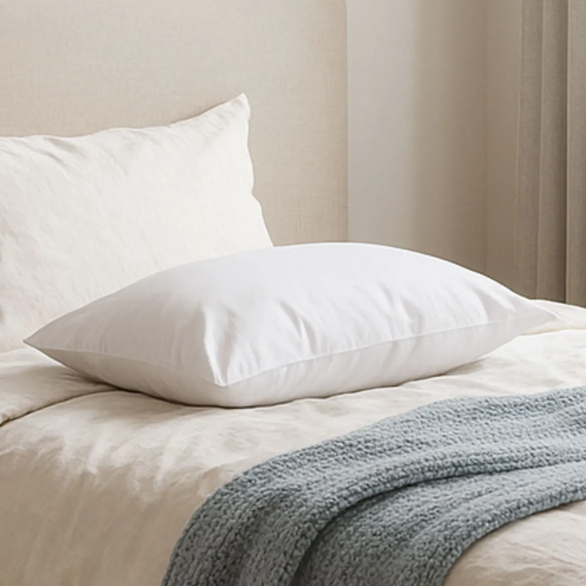 Oreiller anti-punaises et anti-insectes moelleux enveloppe microfibre