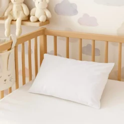 Oreiller bébé anti-acariens enveloppe percale Someo 40x60