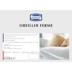 Oreiller Microgel Ferme percale Simmons