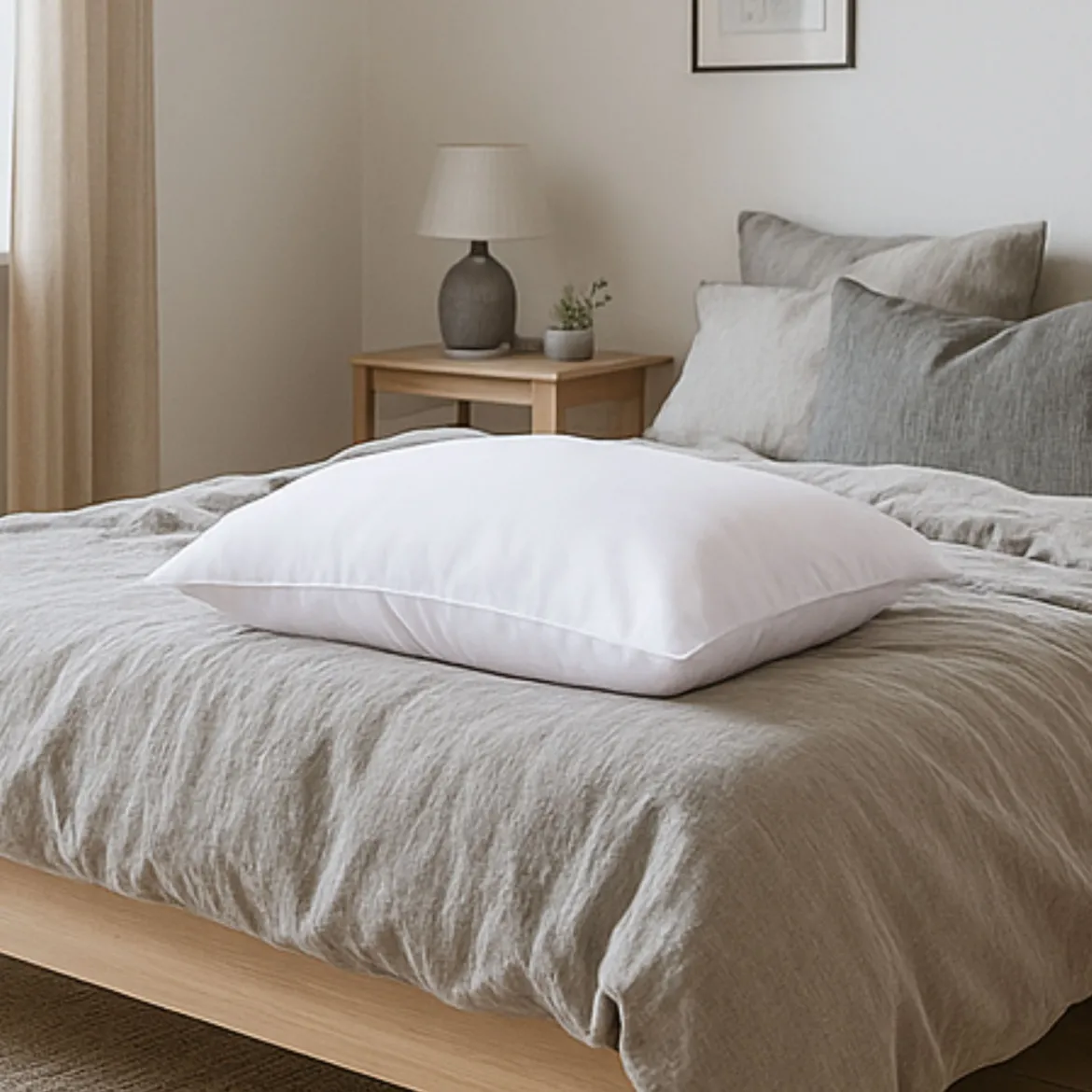 Oreiller recyclé moelleux enveloppe microfibre