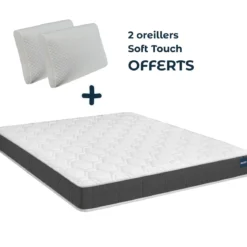 Pack Matelas King Size Bultex Regular 200x200 + 2 Oreillers Bultex Soft Touch Offerts