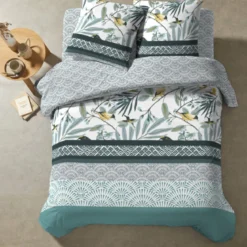 Parure de lit Colibri vert 240x220