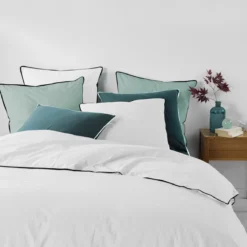 Parure de lit coton lavé Linette Blanc