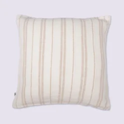 Parure de lit coton rayure blanc Terre de Nuit Olympe