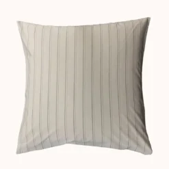 Parure de lit coton rayure Terre de Nuit Alba