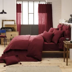 Parure de lit double gaze de coton Terre de Nuit