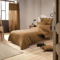Parure de lit double gaze de coton Terre de Nuit