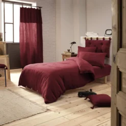Parure de lit double gaze de coton Terre de Nuit