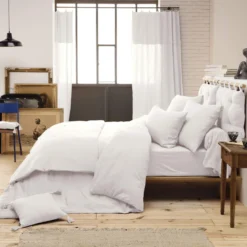 Parure de lit double gaze de coton Terre de Nuit