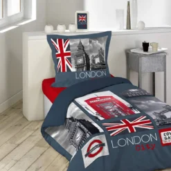 Parure de lit enfant City London 140x200