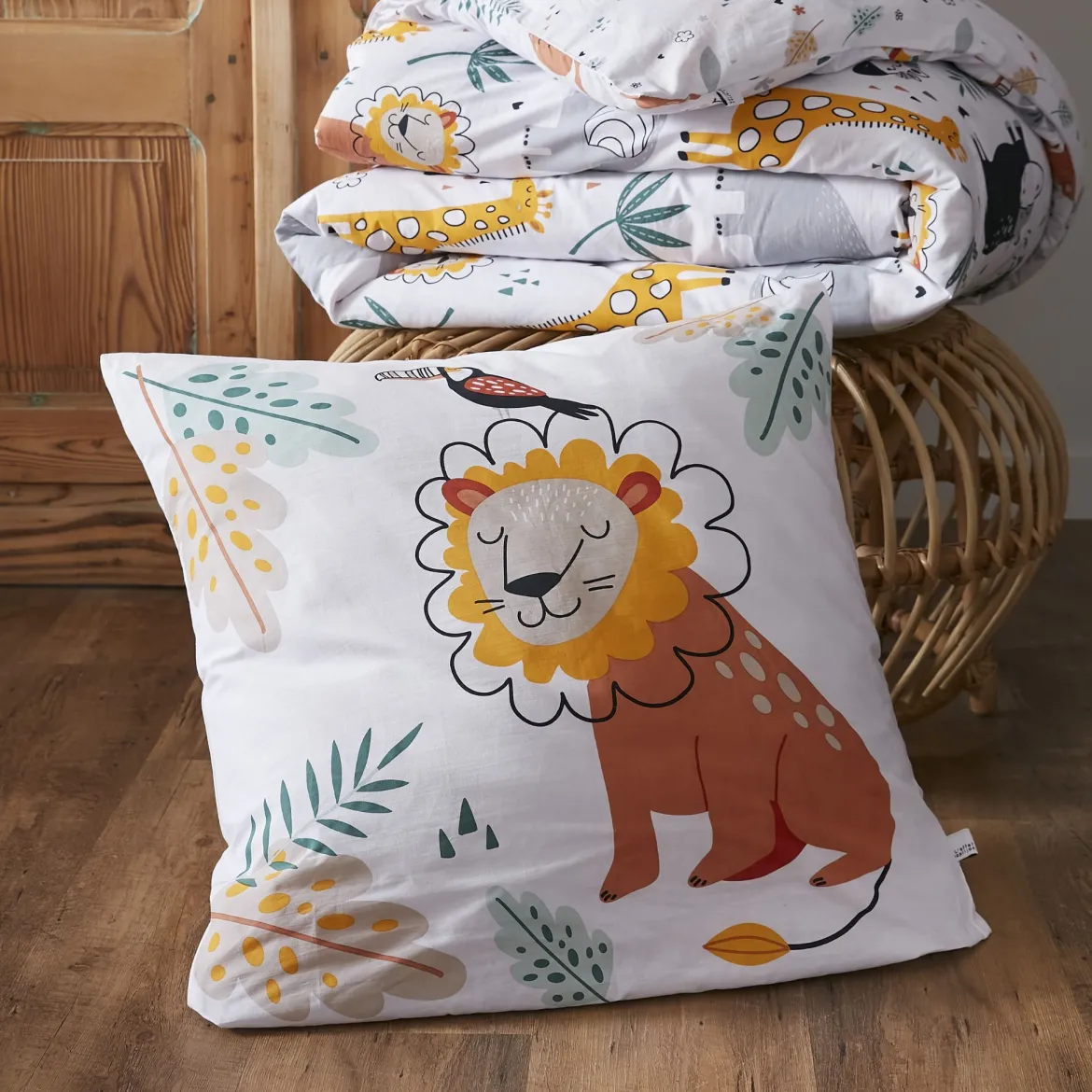 Parure de lit enfant coton Terre de Nuit Savane
