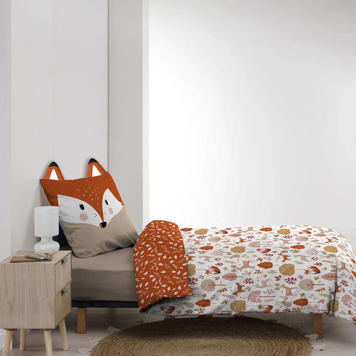 Parure de lit enfant réversible 140x200 coton Douceur d'Intérieur Roxy