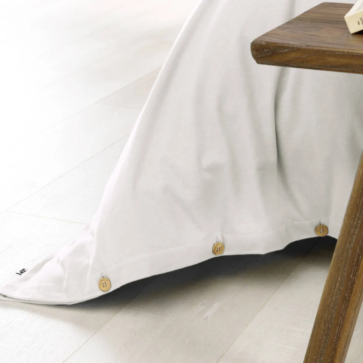 Parure de lit flanelle blanc