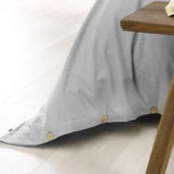 Parure de lit flanelle gris