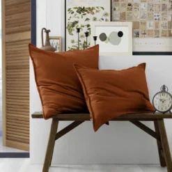 Parure de lit flanelle orange