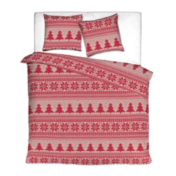 Parure de lit flanelle pin