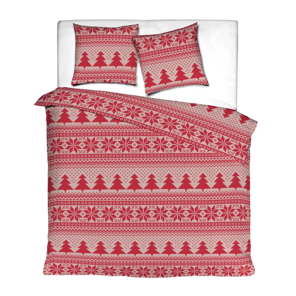 Parure de lit flanelle pin