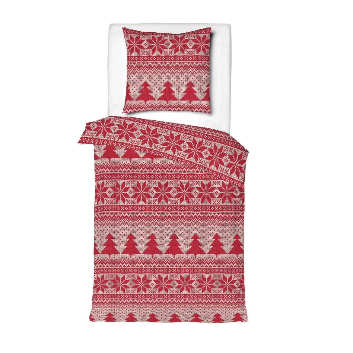 Parure de lit flanelle pin