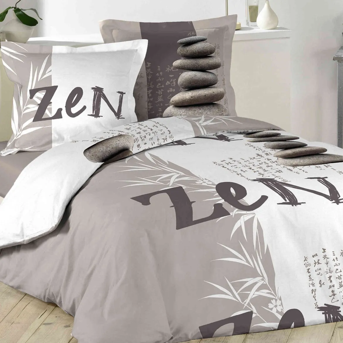 Parure de lit Galets zen 240x220 cm