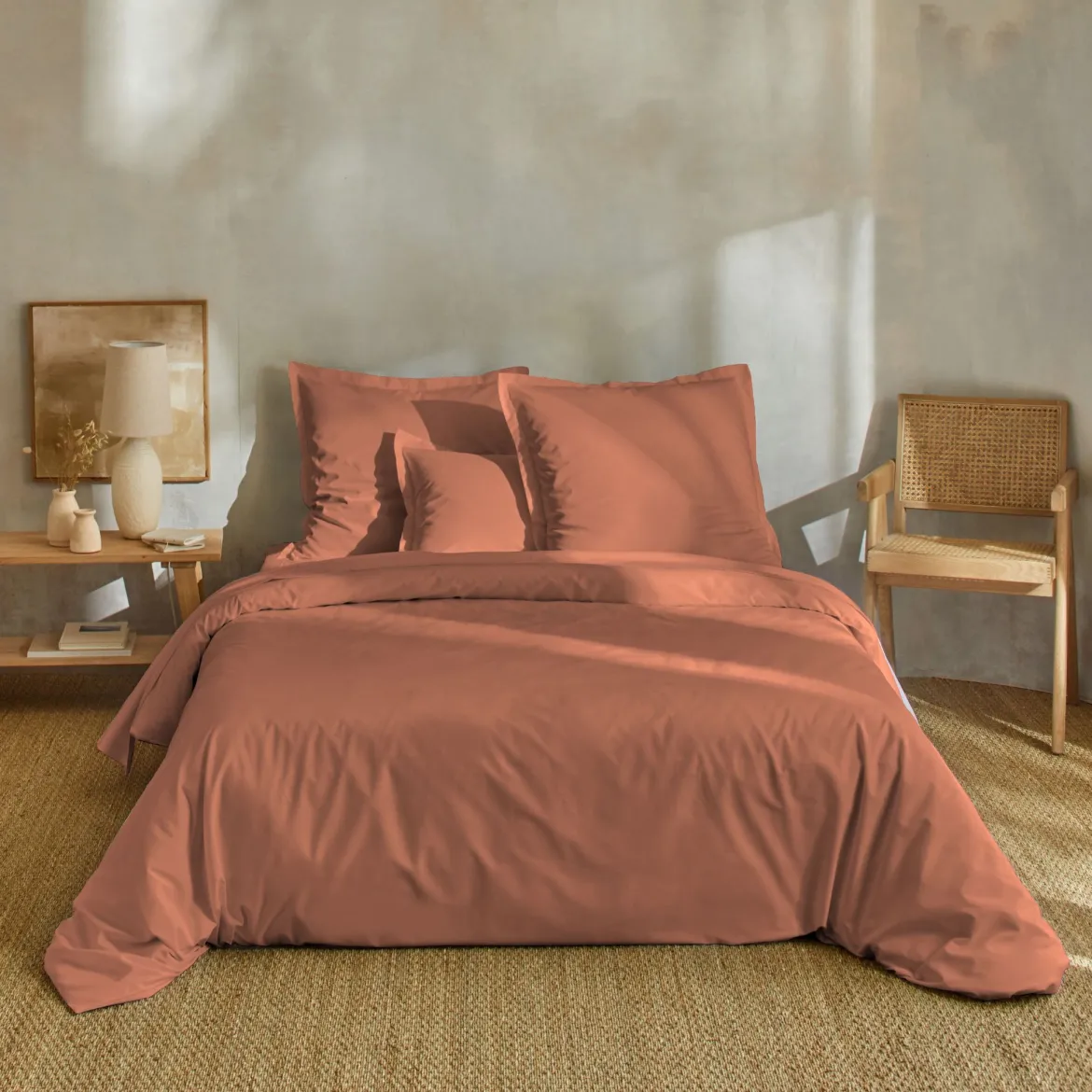 Parure de lit percale unie
