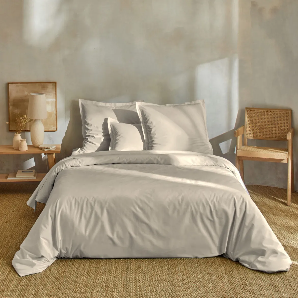 Parure de lit percale unie