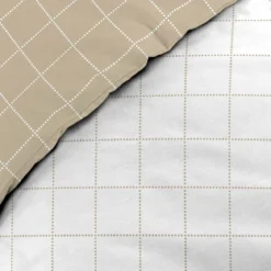 Parure de lit réversible coton carreaux Douceur d'Intérieur Cadria