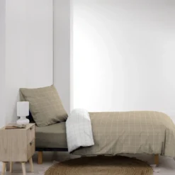 Parure de lit réversible coton carreaux Douceur d'Intérieur Cadria
