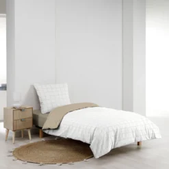 Parure de lit réversible coton carreaux Douceur d'Intérieur Cadria